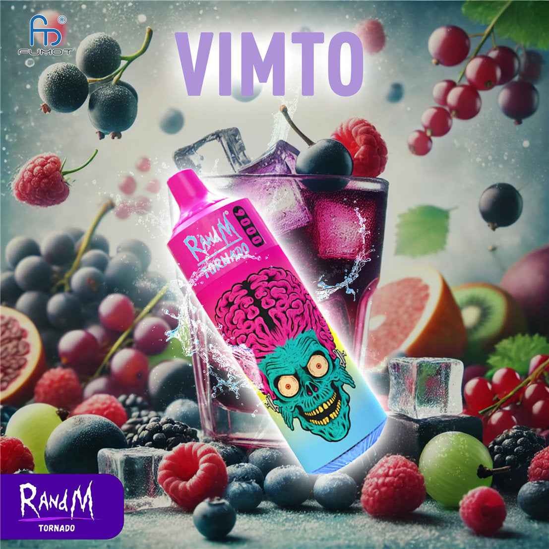 RandM Tornado 9000 Vape wird mit einem 850-mAh-Akku geliefert