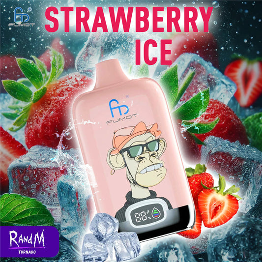 Fumot 12000 Puffs RandM Tornado 12k Vape Strawberry Ice