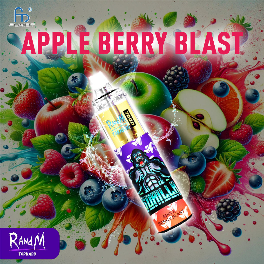 Fumot Randm 7000 Puffs Disposable Vape Apple Berry Blast
