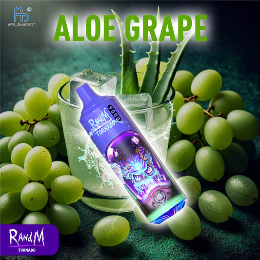 Tornado Vape 9000 Aloe Grape erfrischendes und langanhaltendes Erlebnis