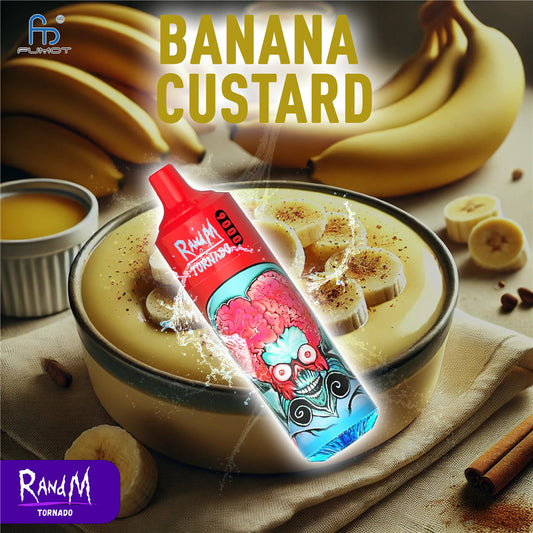 Puff RandM 9000 Vape Banana Custard