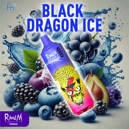 RandM Tornado 9000 Vape wird mit einem 850-mAh-Akku geliefert