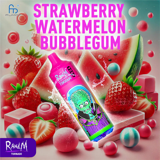 Tornado 9000 Vape Strawberry Watermelon Bubblegum hält 9000 Züge